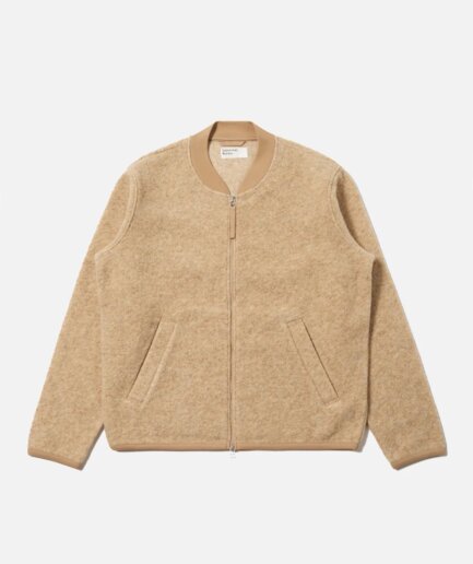 Universal Works Wool Fleece Zip Bomber