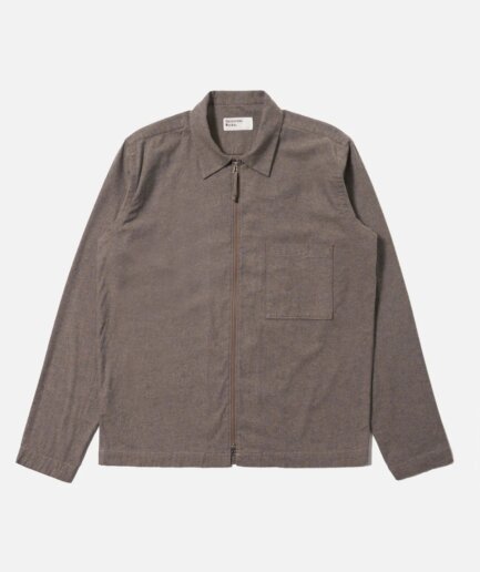 Universal Works Brushed Flannel Zip Shirt