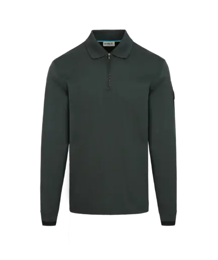 Sandbanks Silicone Zipped Long Sleeve Polo