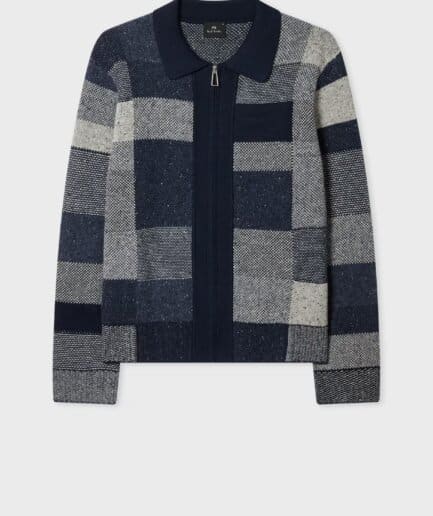 Paul Smith Patchwork Zip Through Cardigan