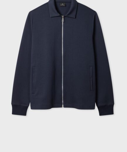 Paul Smith Double Face Jersey Zip Front Sweatshirt