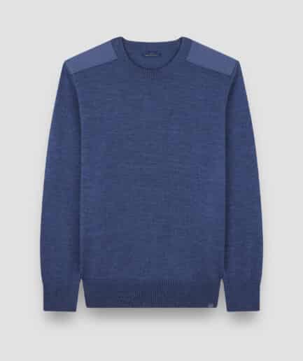 Paul & Shark Soft Cool Touch Wool Cewneck Sweater With Typhoon® Details