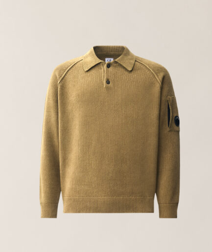 C.P. Company Chenille Cotton Lens Polo