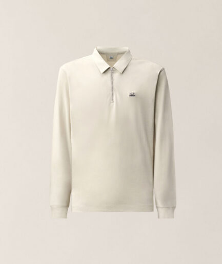 C.P. Company Stretch Piquet L/S Zipped Polo