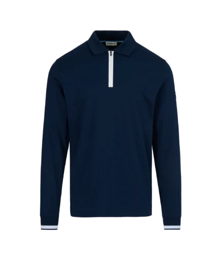 Sandbanks L/S Silicone Zipped Polo